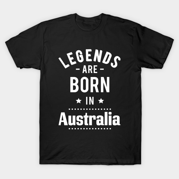 Legends Are Born In Australia T-Shirt by ProjectX23 Orange